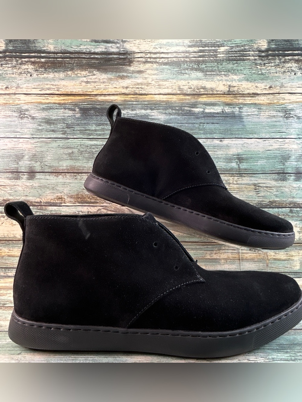 FitFlop Zackery Chukka Boots Mens Size 12M Black Suede Lace Up Dress Work Desert